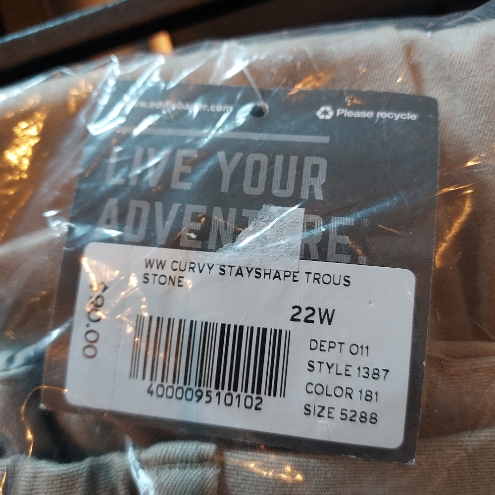 Eddie Bauer, Brand new, still in package size 22 Curvy pants